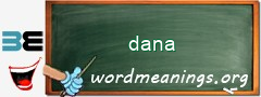 WordMeaning blackboard for dana